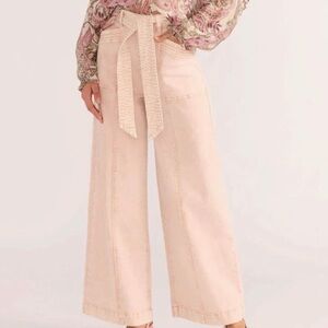 BRAND NEW WITH TAGS MINKPINK Blush Pink Wide-Leg jeans